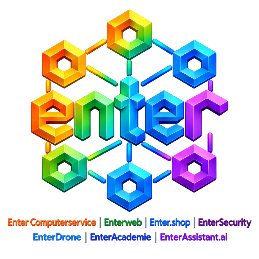Enter-organisatie: Enter Computerservice, Enterweb, Enter.shop, EnterSecurity, EnterDrone, EnterAcademie en EnterAssistant.ai